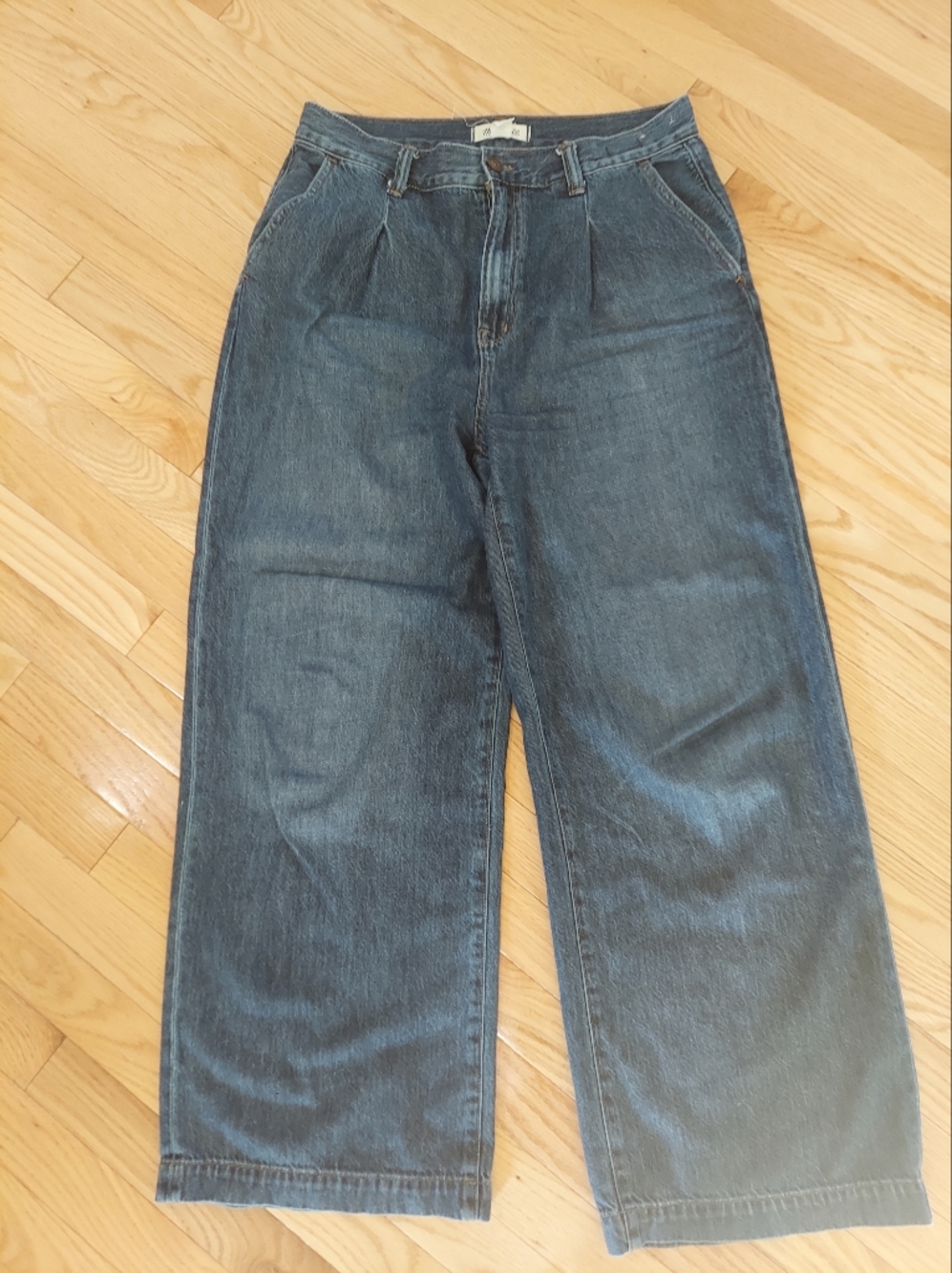 Madewell Harlow Wide Leg Dark Wash Jeans